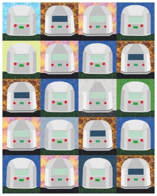 Whale Tail Airstream FPP Quilt Block - PDF DOWNLOAD - Image 4