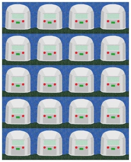 Whale Tail Airstream FPP Quilt Block - PDF DOWNLOAD - Image 5