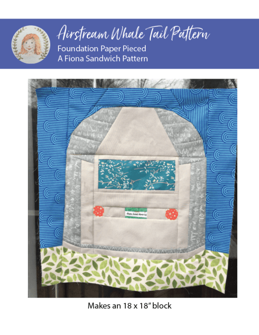 Whale Tail Airstream FPP Quilt Block - PDF DOWNLOAD