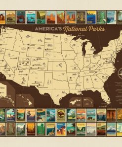 Riley Blake National Park Poster Panel